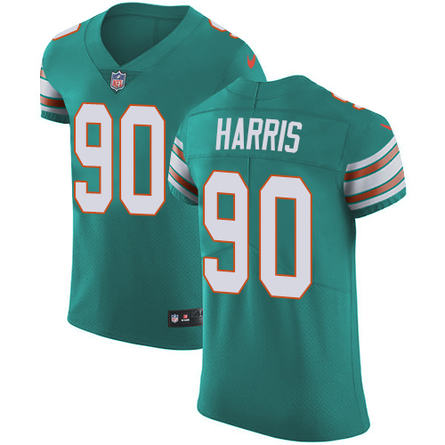 Nike Dolphins #90 Charles Harris Aqua Green Alternate Men's Stitched NFL Vapor Untouchable Elite Jersey